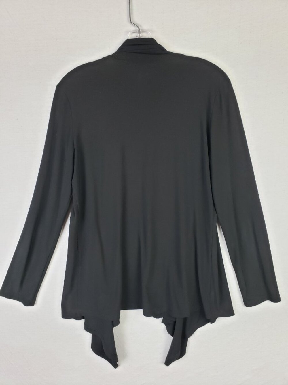 Joseph Ribkoff Draped Jacket Cardigan Slinky Stretch Black size 10 Minimalist - Picture 5 of 8